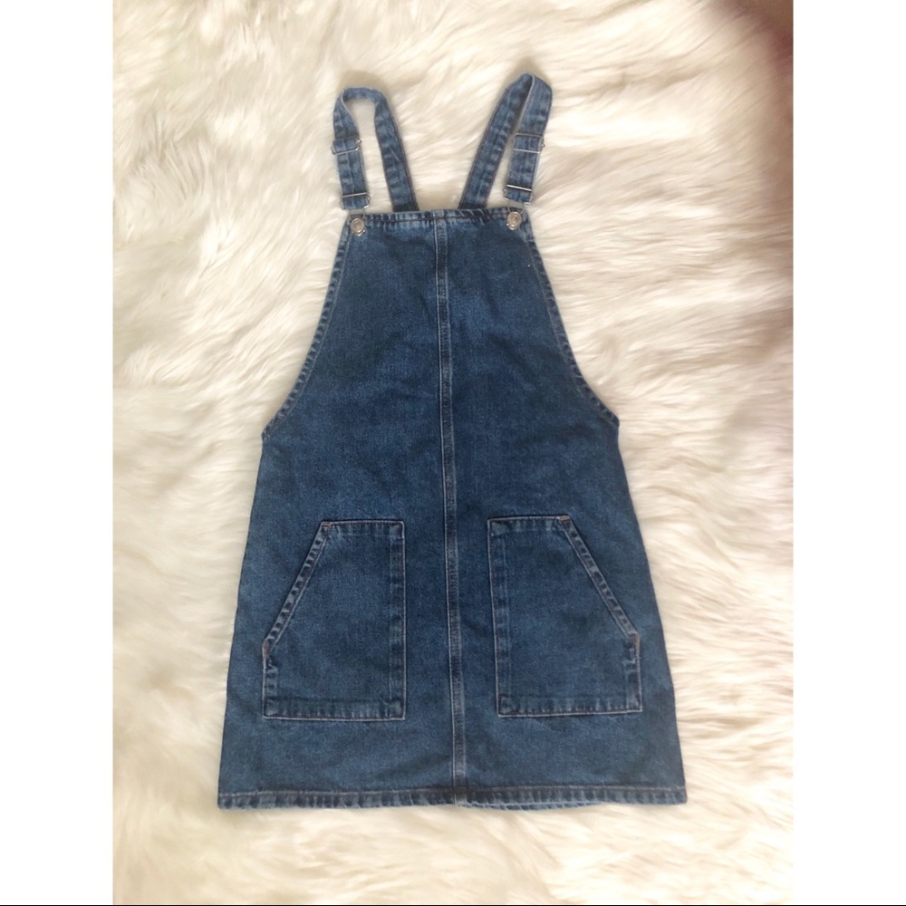 Topshop denim overall dress